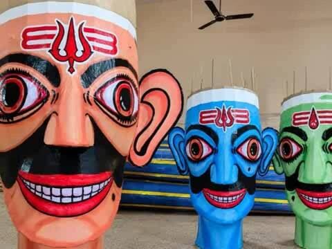 श्रीमाधोपुर: श्रीमाधोपुर में मंगलवार को 65 फीट ऊंचा रावण जलाया जाएगा
