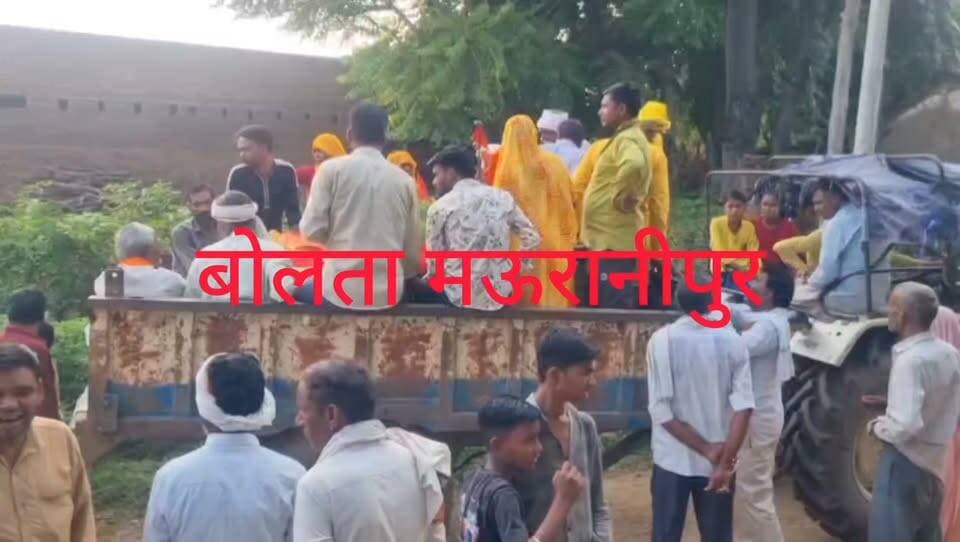 मऊरानीपुर ग्राम बुखारा में आस्था और भक्ति का अनूठा नजारा जहां शरीर पर जवारे धारण करने वाली जानकी देवी की भव्य शोभा यात्रा मातारानी के जयकारों से गूंजा