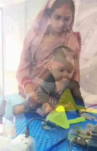 हसौद: हासौद में 8 महीने के नन्हे आरव का पहला आधार पंजीयन