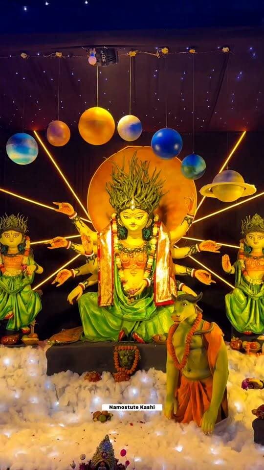 बनारस में इससे अनूठी माता की प्रतिमा आपने नहीं देखी होगी #Varanasi #DurgaPuja #DurgaPandal #NamostuteKashi