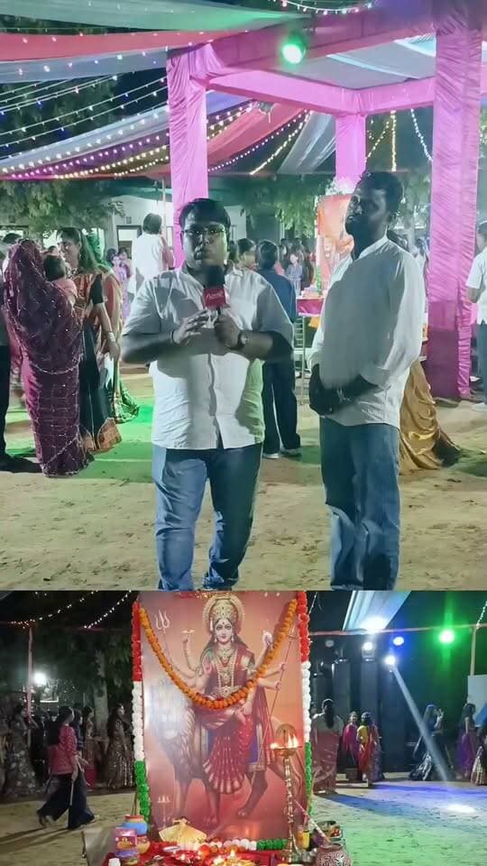 रतनगढ़ की मारुति स्कूल में हुआ डांडिया का आयोजन, छात्राओं व अभिभावकों ने लिया भाग