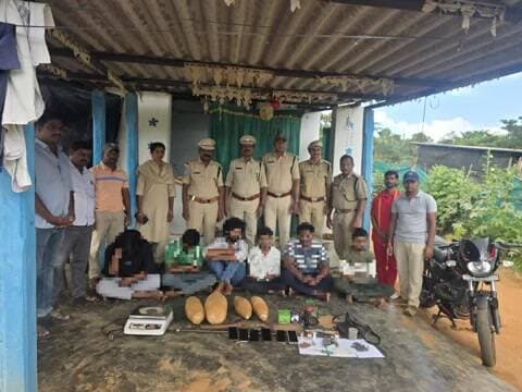 అశ్వారావుపేట: దమ్మపేటలో గంజాయి, నాటు తుపాకీ స్వాధీనం: ఆరుగురు నిందితుల అరెస్ట్