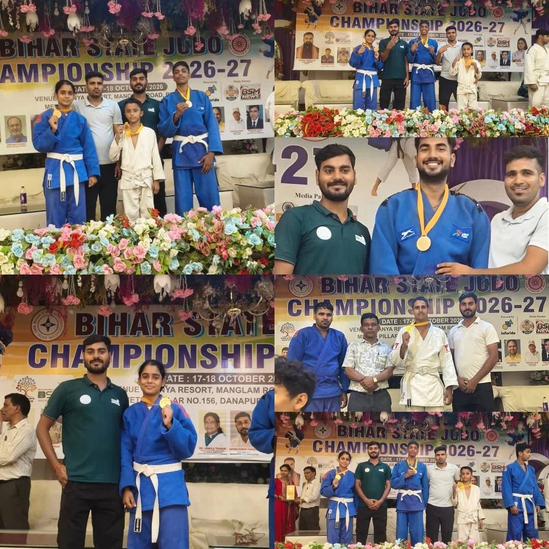 बक्सर के जूडो खिलाड़ियों ने दिखाया दम, प्रतियोगिता में जीते 6 स्वर्ण सहित 10 पदक
बक्सर । जिले के जूडो खिलाड़ियों ने शानदार प्रदर्शन करते हुए प्रतियोगिता में 6 स्वर्ण, 2 रजत और 2 कांस्य पदक सहित कुल 10 पदक हासिल किए। 17 और 18 अक्टूबर को आयोजित सब-जूनियर, कैडेट, जूनियर और सीनियर वर्ग की प्रतियोगिता में बक्सर से कुल 13 खिलाड़ियों ने भाग लिया।
स्वर्ण पदक जीतने वाले खिलाड़ियों में सब-जूनियर वर्ग के वैष्णवी कौशिक (48 किग्रा), समर उपाध्याय (30 किग्रा) और राहुल कुमार (60 किग्रा), कैडेट वर्ग के सत्यम चौबे (81 किग्रा), जूनियर वर्ग के बालमुकुंद (55 किग्रा) तथा सीनियर वर्ग की साक्षी कुमारी (70 किग्रा) शामिल हैं।
वहीं, जूनियर वर्ग के अंकित राय और सीनियर वर्ग के आलोक कुमार ने रजत पदक जीता। कांस्य पदक विजेताओं में अधिराज सिंह, अभिमान सिंह और सुभाष कुमार के नाम शामिल हैं।
इन खिलाड़ियों को राष्ट्रीय स्तर की प्रतियोगिताओं में हिस्सा लेना है। सब-जूनियर वर्ग की प्रतियोगिता लखनऊ, जूनियर वर्ग की शिलांग और सीनियर वर्ग की प्रतियोगिता देहरादून में आयोजित होगी।
टीम का प्रतिनिधित्व कर रहे त्रिलोकी नाथ तिवारी ने खिलाड़ियों के प्रदर्शन की सराहना करते हुए कहा कि सभी ने बेहतरीन खेल दिखाया है। उन्हें उम्मीद है कि खिलाड़ी राष्ट्रीय स्तर पर भी अच्छा प्रदर्शन करेंगे।
खिलाड़ियों को सांसद सुधाकर सिंह, जिला खेल पदाधिकारी आलोक नारायण वत्स, वरिष्ठ खिलाड़ी मृत्युंजय राय, कृष्ण कुमार और डॉ. डीएन सिंह ने बधाई एवं शुभकामनाएं दीं।