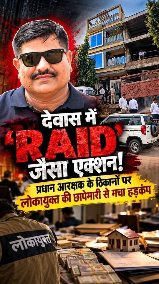 🚨 देवास में लोकायुक्त की बड़ी कार्रवाई!
प्रधान आरक्षक चालक फिरोज खान के ठिकानों पर इंदौर और उज्जैन लोकायुक्त की संयुक्त टीम ने छापेमारी की। कार्रवाई में अब तक 33 अचल संपत्तियों का खुलासा होने की जानकारी सामने आई है।
लोकायुक्त के प्रेस नोट के मुताबिक, इन संपत्तियों का वर्तमान बाजार मूल्य करीब 29.73 करोड़ रुपये आंका गया है। जांच में करीब 21 बैंक खातों और नौ वाहनों के दस्तावेजों से जुड़ी जानकारी भी सामने आई है।
फिलहाल जांच जारी है और अंतिम आंकड़े सामने आना बाकी हैं।
📍 देवास, मध्य प्रदेश
📲 ऐसी ही ताजा खबरों के लिए Bharat Sagar News को सब्सक्राइब करें।
#DewasNews #Lokayukta #MPNews #BreakingNews #Shorts
Note: We don’t own visuals or audio in this content. The Credit is given to the respective owners.
This video will not be used for any Profit (Monetization or Promotion). It’s only for information / entertainment purposes. Kindly DM or email us for Credits / Removal at : bharatsagarnews@gmail.com
FAIR USE: Copyright disclaimer under section 107 of the copyright act 1976. Allowance is made for “fair use” for purposes such as criticism, comment, news reporting, teaching, scholarship infringing. We do not own all the material and we respect and support each and every content creator.
