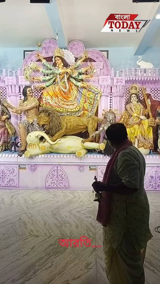 সপ্তমীর সন্ধ্যা আরতি ।