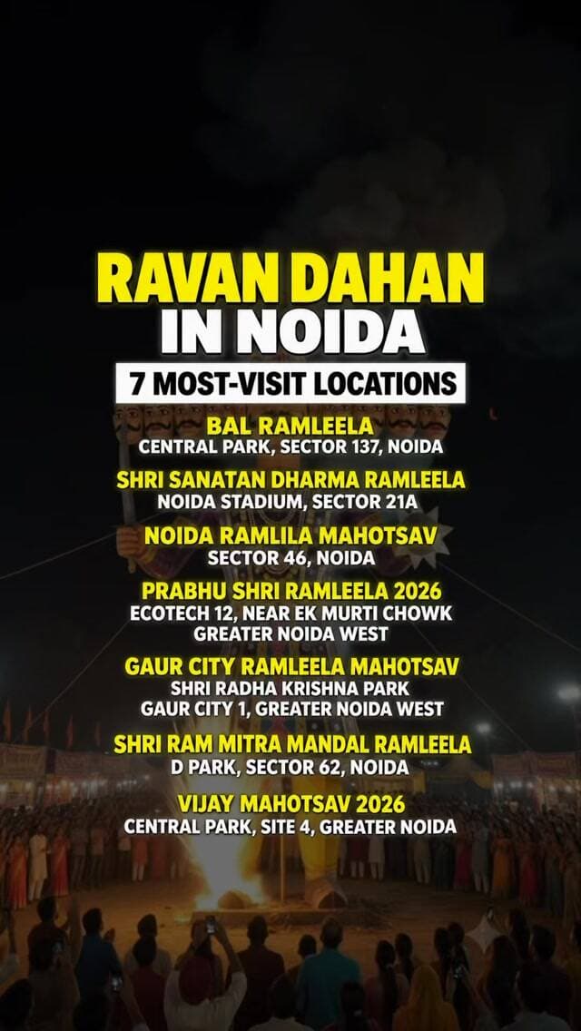 RAVAN DAHAN IN NOIDA 2026 🔥
Aap Noida mein Ravan Dahan dekhne kahan ja rahe ho? Comment karo!
Follow @focus_on_noida for more Noida updates.
#noida #insta #instagram #explorepage #instagood