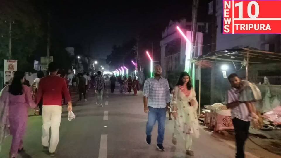 অষ্টমীর রাতে উদয়পুর শহরে জনডল