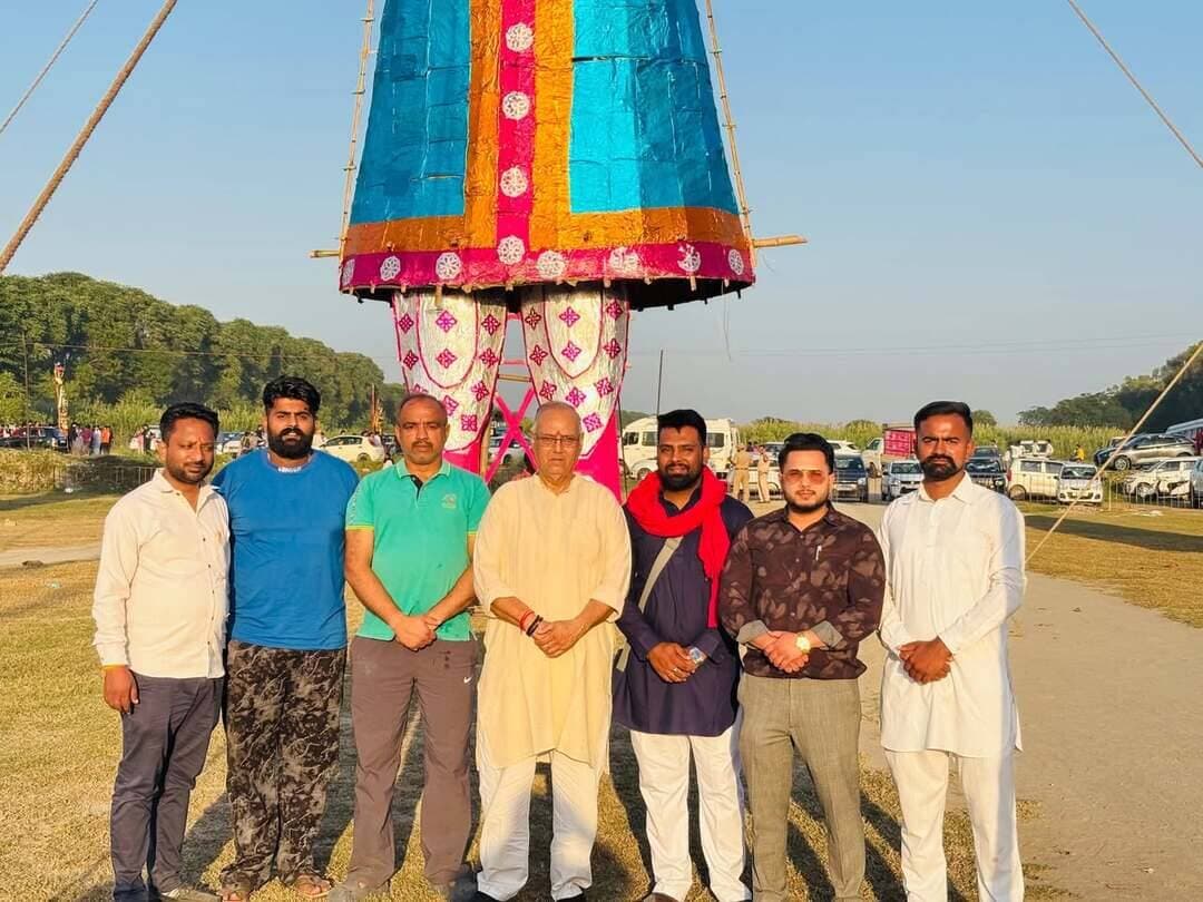 श्री राम लीला कमेटी होशियारपुर, रावन कुम्भकर्ण मेघनाथ के पुतले खड़े हुए कल मनाया जाएगा दशहरा , 65 फुट लम्बा रावण के पुतले...