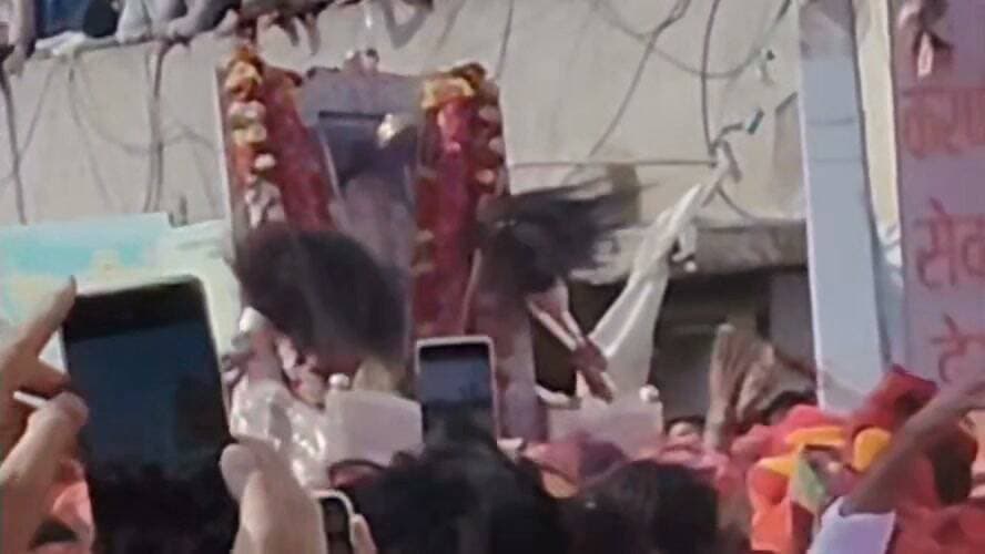 देशनोक में करणी माता की शोभायात्रा निकाली गई