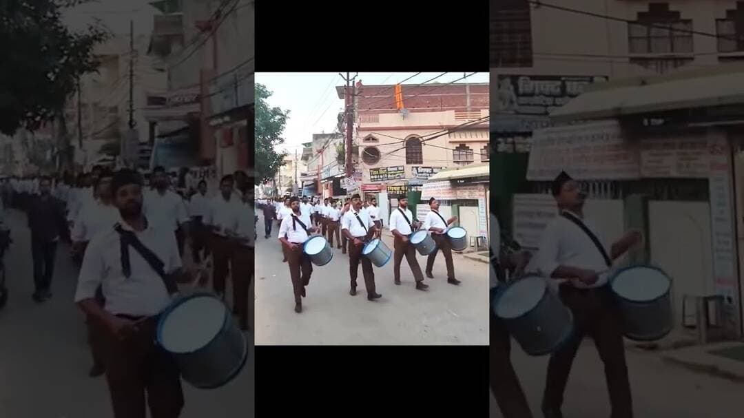 #देवरिया में #rss का पथ संचलन।