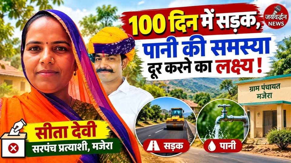 मजेरा के लिए 100 दिन में सड़क, पानी की समस्या दूर करने का लक्ष्य , सीता देवी मैदान में #rajsamandnews
राजसमंद। ग्राम पंचायत मजेरा से सरपंच प्रत्याशी सीता देवी के विजन को लेकर उनके पति गणेश सिंह ने अपनी प्राथमिकताएं साझा कीं। उन्होंने बताया कि यदि जनता सीता देवी को सेवा का अवसर देती है, तो सबसे पहले पंचायत में नियमित जनसुनवाई की व्यवस्था को प्राथमिकता दी जाएगी। इसके तहत सोमवार से शनिवार तक प्रतिदिन सुबह 9 बजे से दोपहर 2 बजे तक पंचायत में उपस्थित रहकर ग्रामीणों की समस्याएं सुनने और उनके समाधान के प्रयास किए जाएंगे। गणेश सिंह ने क्षेत्र में पानी की समस्या दूर करने की बात कहते हुए एक दिन छोड़कर एक दिन पानी उपलब्ध करवाने का प्रयास करने का भी आश्वासन दिया। इसके साथ ही उन्होंने 100 दिनों के भीतर सड़क निर्माण करवाने का लक्ष्य बताया। अब देखना होगा कि मजेरा की जनता इन विकास संबंधी वादों पर कितना भरोसा जताती है और आगामी चुनाव में किसे अपना प्रतिनिधि चुनती है।
GramPanchayatMajera
MajeraPanchayat
Sarpanchchunav
PanchayatElections