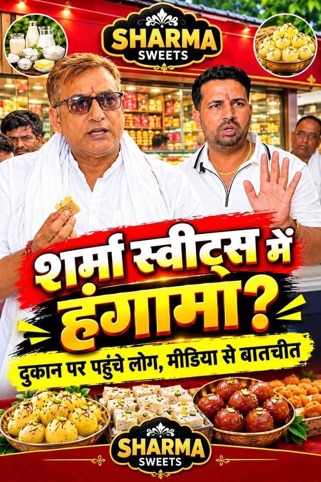 शर्मा स्वीट्स आपके शहर में खुल चुका है नीशु शर्मा डेयरी फार्म सिरसल वालों की बेहतरीन शुद्ध दूध से तैयार 100% शुद्ध मिठाई की दुकान। शुद्धता की गारंटी। ताजा दूध दही पनीर मक्खन खोया लस्सी का विशेष प्रबंध। दूध मावे से बने गुलाब जामुन बर्फी स्पेशल मिल्क केक रसगुल्ला व समोसा ब्रेड पकोड़ा छोले भटूरे हर प्रकार की वैरायटी उपलब्ध। आपके शहर की सबसे नंबर वन बेहतरीन दुकान।संपर्क करें👉86848-81234,,70563-20537,, पुलिस स्टेशन के सामने वाली मार्केट मेन रोड निसिंग (करनाल)