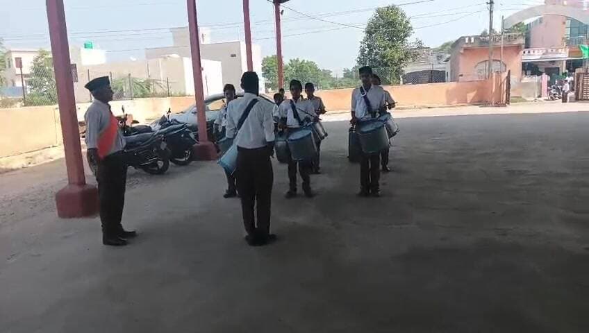 दोवड़ा: पुनाली में निकला राष्ट्रीय स्वयंसेवक संघ का विराट पथ संचलन