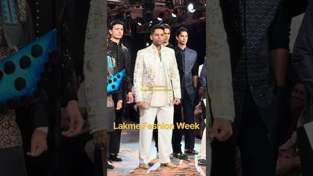 Surya Kumar Yadav cricketer on ramp walk in Lakme Fashion week #suryakumaryadav ##suryakumaryadev