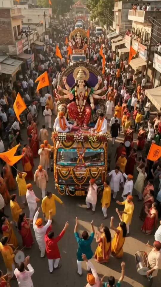 🚩🌺 बाँदा में माँ दुर्गा के भक्तों पर हेलीकॉप्टर से हुई भव्य पुष्पवर्षा! 🌺🚁
📍 बाँदा। नवदुर्गा प्रतिमा विसर्जन के पावन अवसर पर सदर विधायक श्री प्रकाश द्विवेदी जी द्वारा हेलीकॉप्टर से माँ दुर्गा की प्रतिमाओं एवं श्रद्धालुओं पर पुष्पवर्षा की गई। 🌸🙏
आसमान से बरसते फूलों के बीच भक्तिमय वातावरण और माँ भगवती के जयकारों से माहौल श्रद्धा एवं भक्ति से सराबोर हो उठा। इस मनमोहक दृश्य ने श्रद्धालुओं के उत्साह और आस्था को और भी बढ़ा दिया।
🌺 माँ भगवती सभी पर अपनी कृपा बनाए रखें और सभी के जीवन में सुख, शांति एवं समृद्धि प्रदान करें।
🙏 जय माता दी! जय माँ भगवती!
#बाँदा #दुर्गा_प्रतिमा_विसर्जन #पुष्पवर्षा #प्रकाश_द्विवेदी #जयमातादी
