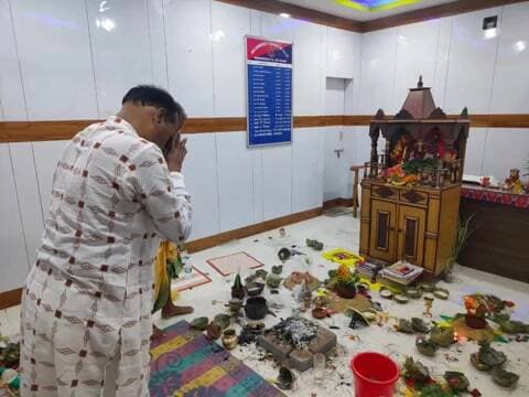 କଣ୍ଟାମାଳ: ମନମୁଣ୍ଡା ଥାନା ଦୁର୍ଗା ପୂଜାରେ ଯୋଗଦେଲେ କଣ୍ଟାମାଳ ବିଧାୟକ
