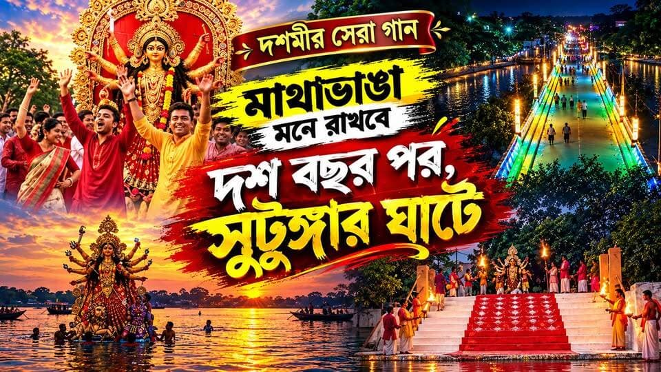 📍দশমীর সেরা গান🎶🎷🪗
#মাথাভাঙা মনে রাখবে... দশ বছর পর, সুটুঙ্গার ঘাটে”
#Mathabhanga #SutungaRiver #DurgaVisarjan #DurgaPuja2026 #DashamiSpecial #BestDashamiSong #BengaliSong #DurgaImmersion #SutungaGhat #MathabhangaNews #NorthBengal #BengalCulture #DurgaPujaVibes #EmotionalSong #CinematicSong #BengaliCulture #TraditionalImmersion #DurgaMaa #ViralReels #Trendingvideoviral