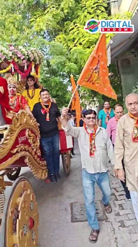 #Live रोहतक सुभाष नगर में दशहरा महोत्सव: SN जन वेलफेयरर एसोसिएशन द्वारा निकाली जा रही राम जी की रथ यात्रा, शाम को होगा रावण दहन