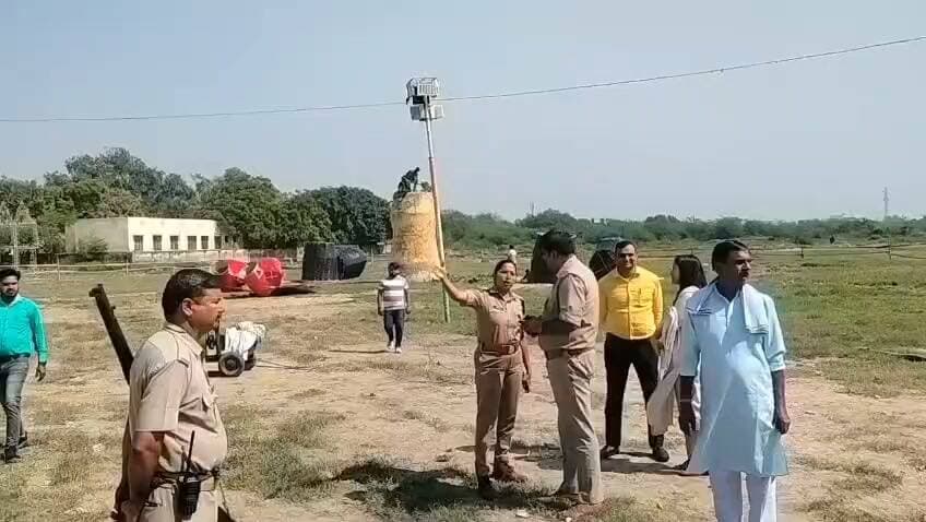 रावण दहन से पूर्व पुलिस प्रशासन ने रामलीला मैदान पहुंचकर देखीं व्यवस्थाएं!
