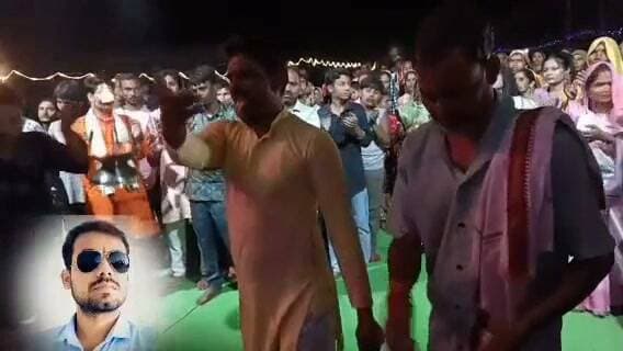 रीठी बाई पास स्थित मां दुर्गा की भव्य आरती में उमड़ा जन सैलाब देवी की सवारी देर शाम तक चला कार्यक्रम