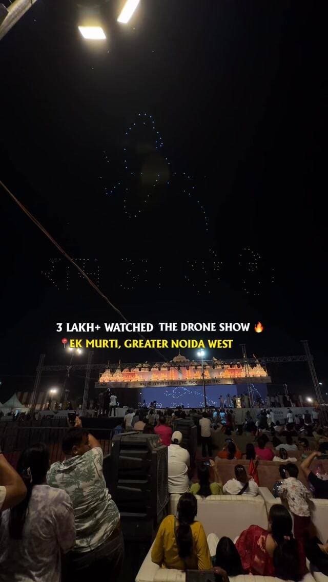 3 LAKH+ WATCHED THE DRONE SHOW 🔥
EK MURTI, GREATER NOIDA WEST
#noida #insta #instagram #explorepage #instagood