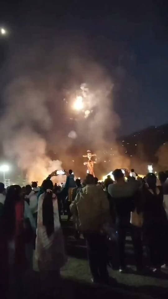 ऐतिहासिक चंबा चौगान में बुराई पर अच्छाई की जीत, धू-धू कर जले रावण, कुंभकर्ण और मेघनाद के पुतले