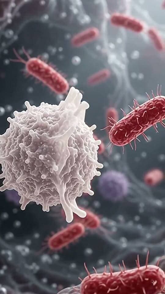 Watch a white blood cell hunt down and destroy invading bacteria in real time. How amazing is our immune system? #ImmuneSystem #Biology #ScienceDaily