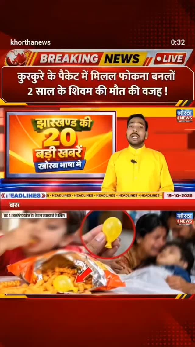 बरकट्ठा साहू टोला में 2 साल के बच्चे की मौत
बरकट्ठा साहू टोला : दो साल के बच्चे की मौत एक दुखद घटना में हुई, जिसमें बच्चे के गले में कुरकुरे के अंदर रखा गुब्बारा फंस गया। इस अप्रत्याशित घटना ने परिवार और स्थानीय लोगों को शोक में डाला है।
पुलिस और स्वास्थ्य अधिकारी मामले की जांच कर रहे हैं ताकि घटना के कारणों का पता लगाया जा सके और भविष्य में ऐसी घटनाओं से बचा जा सके। बच्चे के परिजन इस हादसे से गहरे सदमे में हैं।