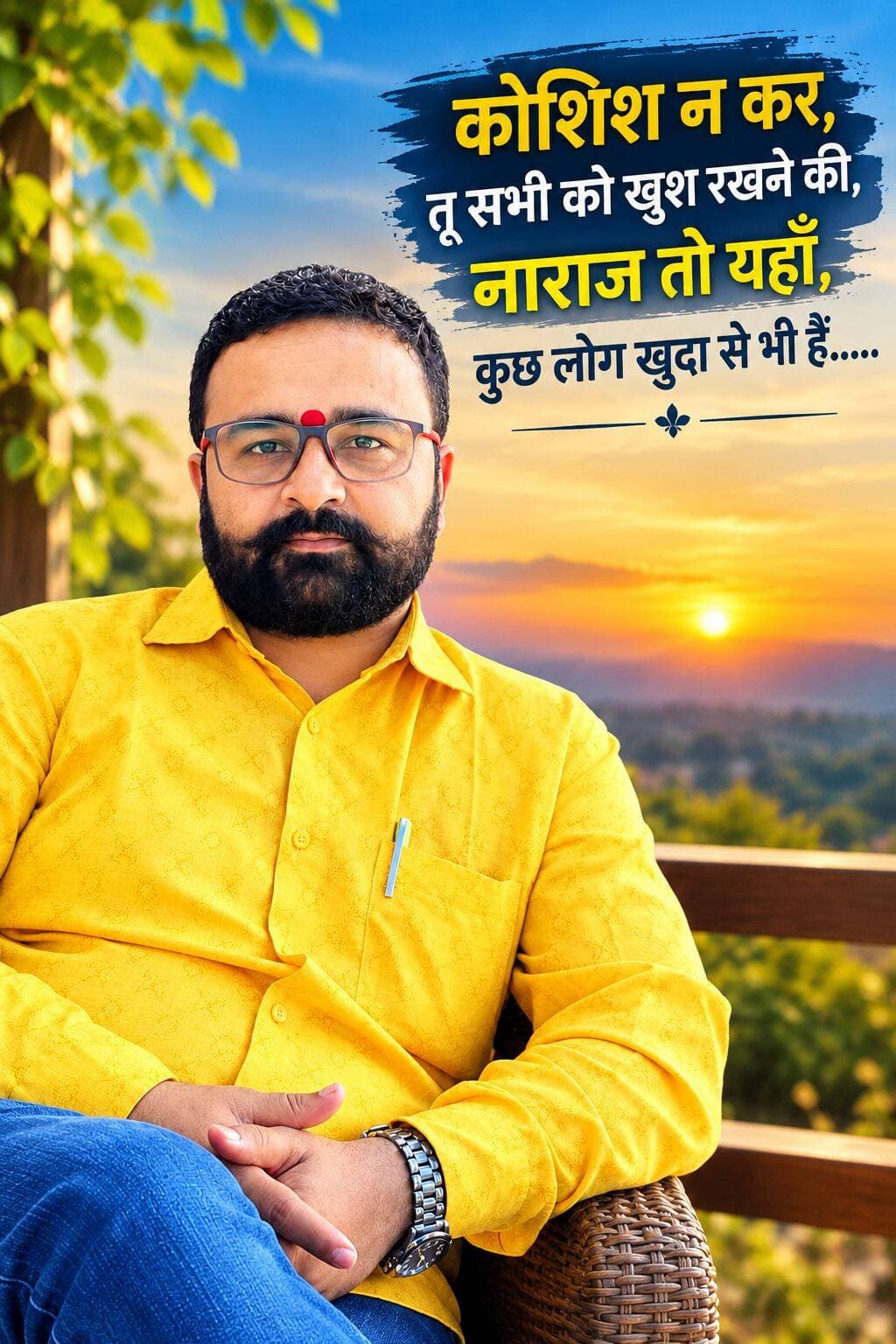 कोशिश न कर, तू सभी को खुश रखने की,
नाराज तो यहाँ, कुछ लोग खुदा से भी हैं.....