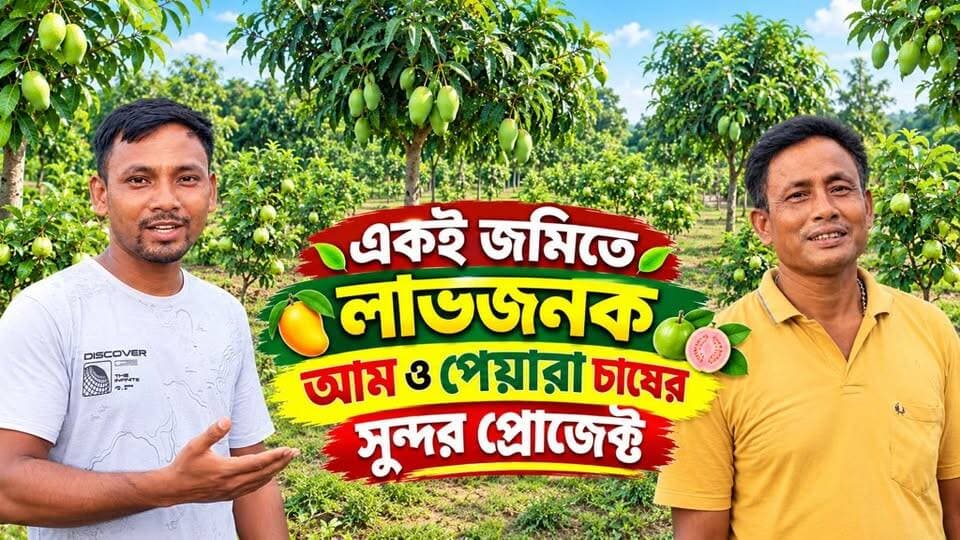 একই জমিতে উন্নত জাতের আম ও পেয়ারা চাষ | Profitable Farming Idea