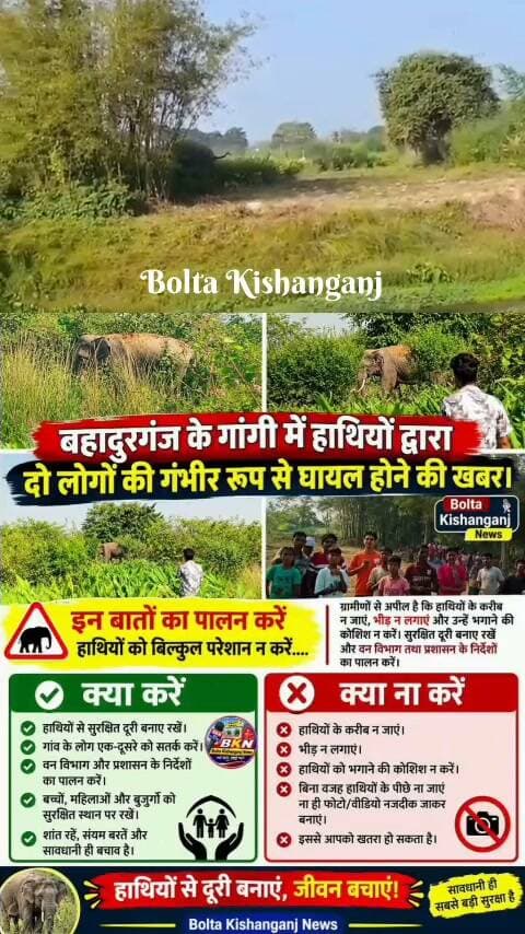 हाथियों से दूरी बनाकर रहे , इस तरह बेहुरमती बिल्कुल न करें
सावधानी ही बचाव है फोटो वीडियो के चक्कर में उतना करीब मत जाओ कि नुकसान हो आपका। 🙏🙏