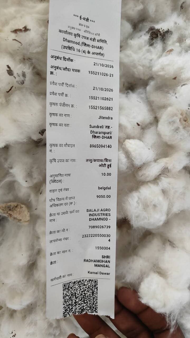 आज धामनोद मंडी में कपास का भाव इस प्रकार रहा, आज ज्यादातर कपास 8900 से 9050 तक बिका
आज कपास 8400 से 9175 तक क्वालिटी अनुसार बिका...
Dhamnod Mandi Bhav - धामनोद मंडी भाव #dhamnodmandibhav #viralreels #MandiNews #kapasmandibhav #kapaskamandibhav #kapaskabhav #kapasmandirates