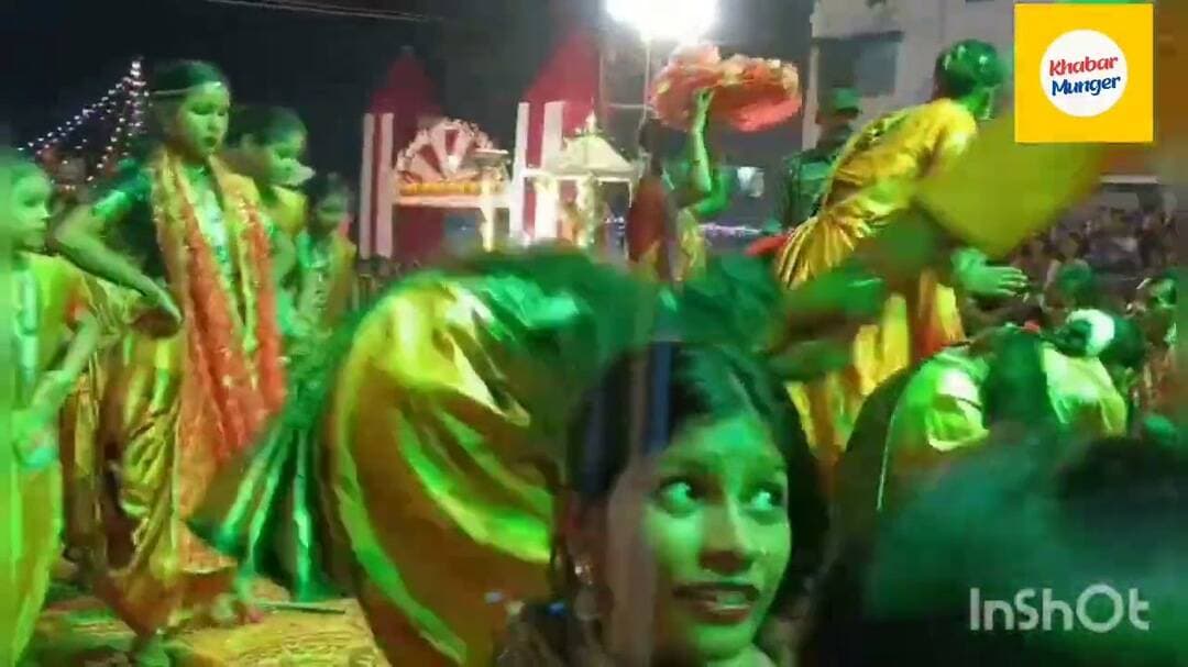 #मां दुर्गा के भक्ति गीतों पर बच्चियों ने बिखेरा जलवा, मंत्रमुग्ध हुए ग्रामीण#DURGA#PUJA#