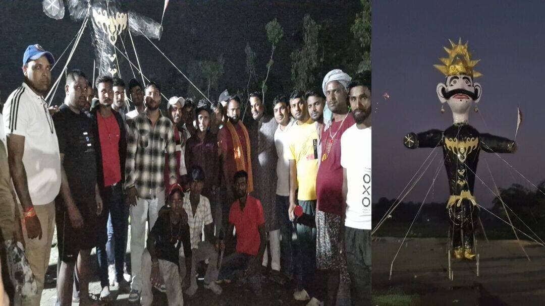 नवहट्टा के गोड़पारा में भव्य रावण दहन, बुराई पर अच्छाई की जीत का दिया संदेश