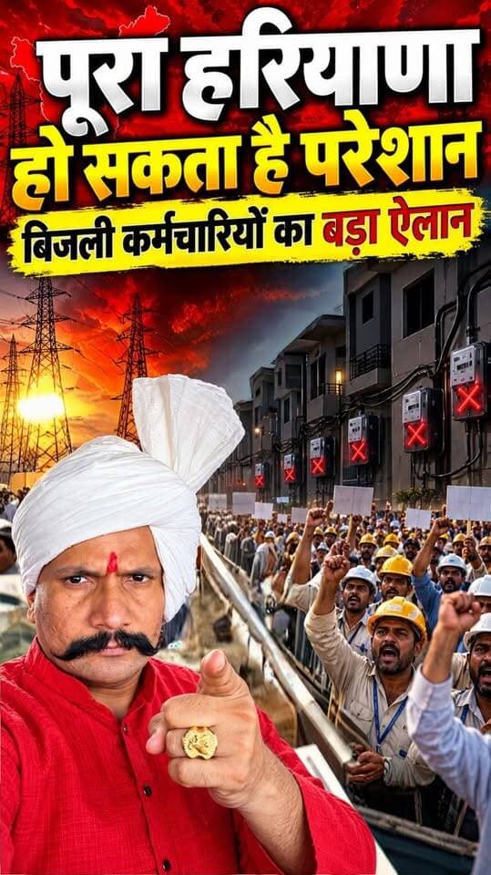 पूरा हरियाणा हो सकता है परेशान, बिजली कर्मचारियों का बड़ा ऐलान... #bijli #electricity #haryananews #trending #viral