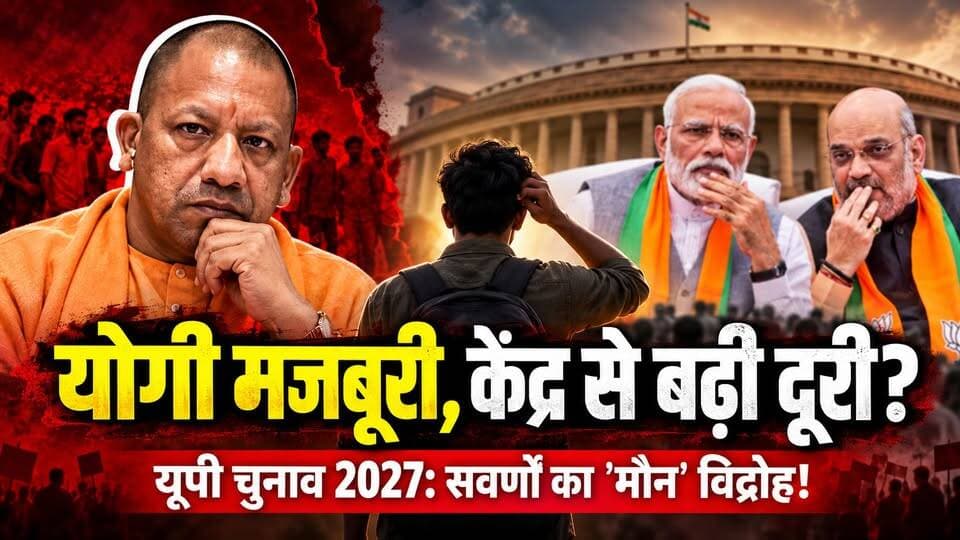 यूपी 2027: योगी मंज़ूर, केंद्र से दूरी! सवर्णों का "मौन-विद्रोह" बढ़ाएगा BJP की टेंशन। खबरों के खिलाड़ी
#UPElection2027 #YogiAdityanath #UPPolitics #UGCControversy #BJPStrategy #savarnavoter #UPNews #samajwadipartyofficial #mission2027 #yogiadityanathnews #khabarokekhiladi