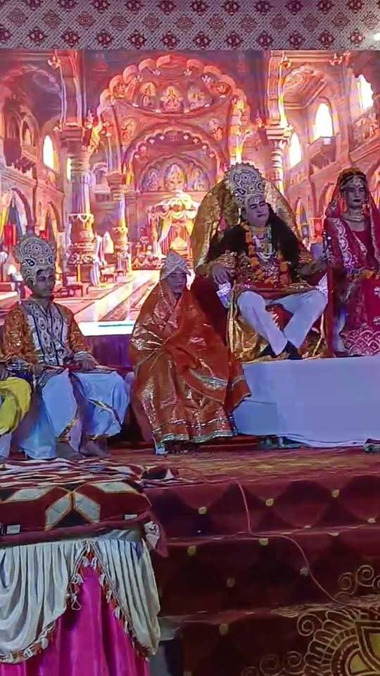 #नगर कस्बे में श्रीरामलीला कला मंडल की ओर से रामलीला की भव्य मंचन कार्यक्रम का शुभारंभ