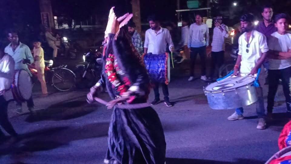 काली नृत्य दुर्गा विसर्जन उमरिया