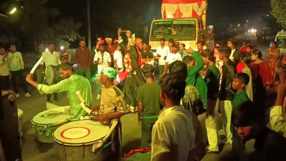 दुर्गा प्रतिमा चल समारोह उमरिया