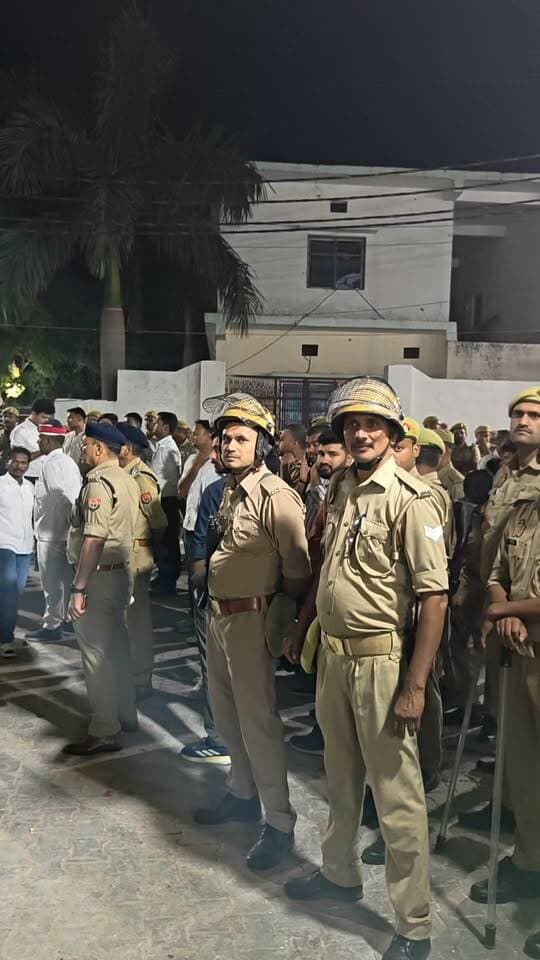 भरत मिलाप को लेकर बड़ी संख्या में पुलिस बल के तैनात किए गए जवान