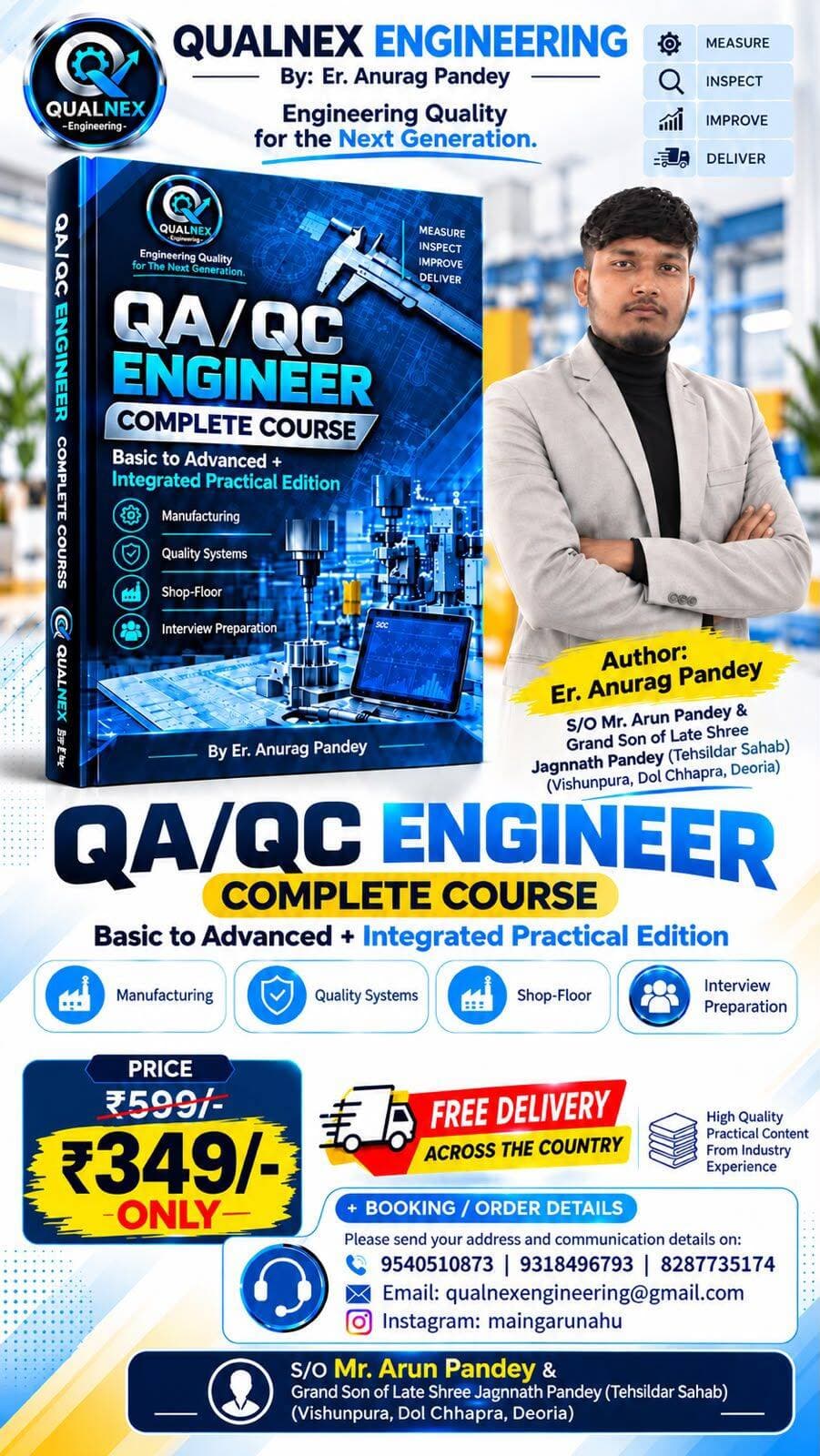 ЁЯОп QA/QC Engineer рдмрдиреЗрдВ рдФрд░ Quality рдХреЗ рдХреНрд╖реЗрддреНрд░ рдореЗрдВ рдЕрдкрдирд╛ рдХрд░рд┐рдпрд░ рдмрдирд╛рдПрдВ!
рдХреНрдпрд╛ рдЖрдк рдПрдХ Student рд╣реИрдВ рдпрд╛ рдкрд╣рд▓реЗ рд╕реЗ рд╣реА Working Professional? рдЕрдЧрд░ рдЖрдк Quality Assurance (QA) рдФрд░ Quality Control (QC) рдХреЗ рдХреНрд╖реЗрддреНрд░ рдореЗрдВ рдЕрдкрдирд╛ рдХрд░рд┐рдпрд░ рдмрдирд╛рдирд╛ рдЪрд╛рд╣рддреЗ рд╣реИрдВ, рддреЛ рдпрд╣ рдЖрдкрдХреЗ рд▓рд┐рдП рдмреЗрд╣рддрд░реАрди рдЕрд╡рд╕рд░ рд╣реИред ЁЯЪА
тЬЕ Students рдФрд░ Professionals рджреЛрдиреЛрдВ рдХреЗ рд▓рд┐рдП рдЙрдкрдпреЛрдЧреА
тЬЕ QA/QC Documentation рдХреА Practical рдЬрд╛рдирдХрд╛рд░реА
тЬЕ Industry-oriented Practical Training
тЬЕ Working Professionals рдХреЗ рд▓рд┐рдП Skills Upgrade рдХрд░рдиреЗ рдХрд╛ рдЕрд╡рд╕рд░
тЬЕ Quality Field рдореЗрдВ Career Growth рдХреЗ рд▓рд┐рдП рдЙрдкрдпреЛрдЧреА
ЁЯУЪ рд╕рд┐рд░реНрдл Theory рдирд╣реАрдВ, рдмрд▓реНрдХрд┐ Practical рдФрд░ Documentation Based Learning!
рдЪрд╛рд╣реЗ рдЖрдк рдЕрдкрдирд╛ рдХрд░рд┐рдпрд░ рд╢реБрд░реВ рдХрд░рдирд╛ рдЪрд╛рд╣рддреЗ рд╣реЛрдВ рдпрд╛ рдкрд╣рд▓реЗ рд╕реЗ рдХрд╛рдо рдХрд░рддреЗ рд╣реБрдП рдЕрдкрдиреА Skills рдХреЛ рдмреЗрд╣рддрд░ рдмрдирд╛рдирд╛ рдЪрд╛рд╣рддреЗ рд╣реЛрдВ, рдпрд╣ рдЯреНрд░реЗрдирд┐рдВрдЧ рдЖрдкрдХреЗ рд▓рд┐рдП рдЙрдкрдпреЛрдЧреА рд╕рд╛рдмрд┐рдд рд╣реЛ рд╕рдХрддреА рд╣реИред
ЁЯФе рдЖрдЬ рд╣реА Quality рдХреЗ рдХреНрд╖реЗрддреНрд░ рдореЗрдВ рдЕрдкрдиреЗ рдХрд░рд┐рдпрд░ рдХреЛ рдирдИ рджрд┐рд╢рд╛ рджреЗрдВ!
ЁЯУй рдЕрдзрд┐рдХ рдЬрд╛рдирдХрд╛рд░реА рдХреЗ рд▓рд┐рдП рд╕рдВрдкрд░реНрдХ рдХрд░реЗрдВред
<nis:link nis:type=tag nis:id=qaqc nis:value=QAQC nis:enabled=true nis:link/> <nis:link nis:type=tag nis:id=qaqcengineer nis:value=QAQCEngineer nis:enabled=true nis:link/> <nis:link nis:type=tag nis:id=qualityassurance nis:value=QualityAssurance nis:enabled=true nis:link/> <nis:link nis:type=tag nis:id=qualitycontrol nis:value=QualityControl nis:enabled=true nis:link/> <nis:link nis:type=tag nis:id=qaqcdocumentation nis:value=QAQCDocumentation nis:enabled=true nis:link/> <nis:link nis:type=tag nis:id=practicaltraining nis:value=PracticalTraining nis:enabled=true nis:link/> <nis:link nis:type=tag nis:id=careergrowth nis:value=CareerGrowth nis:enabled=true nis:link/> <nis:link nis:type=tag nis:id=engineeringjobs nis:value=EngineeringJobs nis:enabled=true nis:link/> <nis:link nis:type=tag nis:id=skilldevelopment nis:value=SkillDevelopment nis:enabled=true nis:link/> <nis:link nis:type=tag nis:id=qualityengineering nis:value=QualityEngineering nis:enabled=true nis:link/>
