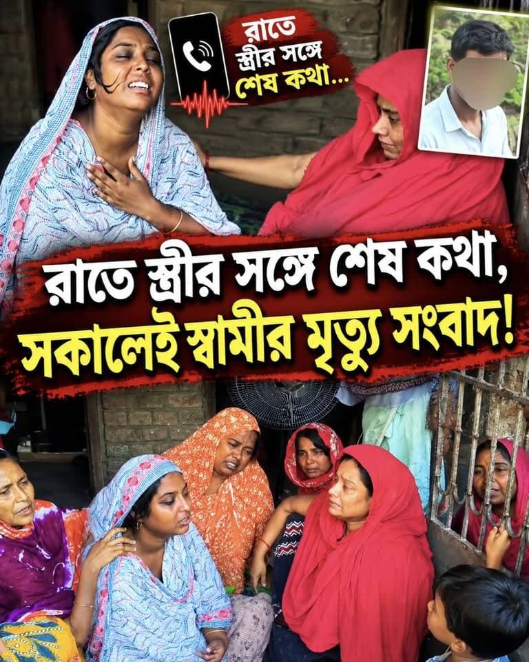 রাতে স্ত্রীর সঙ্গে শেষ কথা, সকালেই মৃ*ত্যুসংবাদ! বেঙ্গালুরুতে শ্রমিকের মৃ*ত্যু, দুই সন্তানকে নিয়ে দিশেহা'রা পরিবার