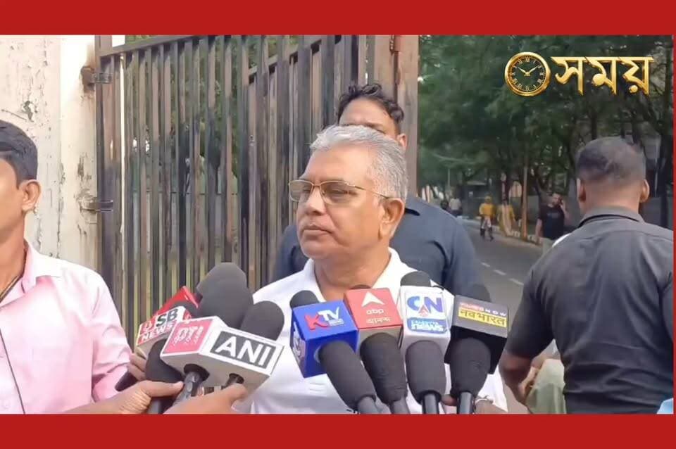 সাংবাদিকদের প্রশ্নে যা যা বললেন দিলীপ ঘোষ...............