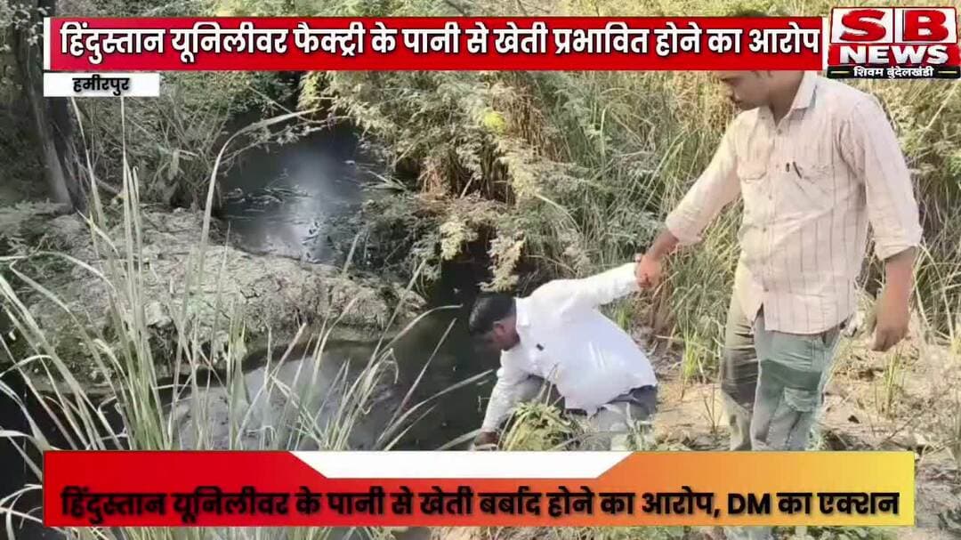 #हमीरपुर : हिंदुस्तान यूनिलीवर के केमिकल पानी से खेती पर संकट! किसानों के आरोपों पर DM का एक्शन, प्रदूषण बोर्ड ने लिया स
