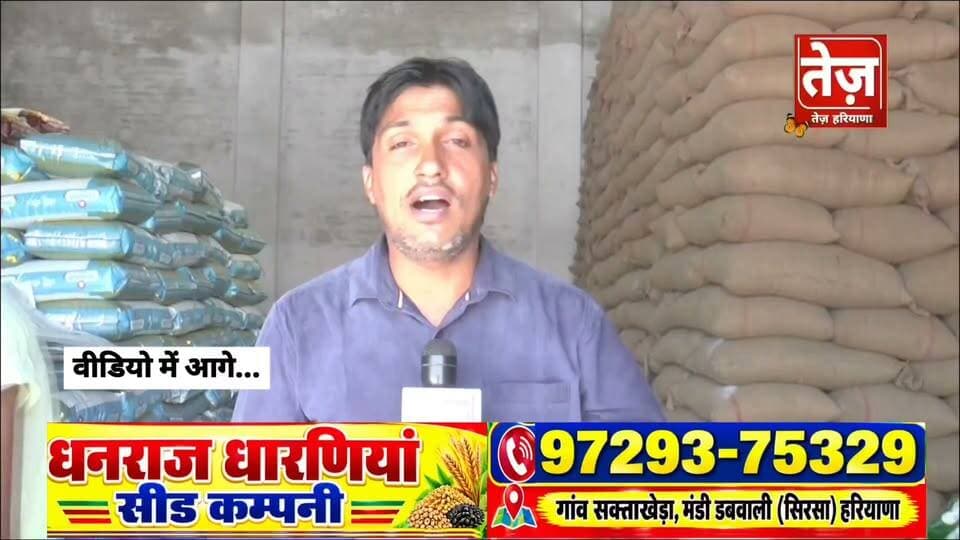 डबवाली के धनराज धारणियां सीड्स की 3 राज्यों में मची धूम,
आ गया बम्पर पैदावार वाला गेंहू का बीज, लीजिए 4 टॉप वैरायटी, सक्ताखेड़ा की सीड कम्पनी पर पड़ी रेड, 75 मण एकड़ वाली किस्म बनी किसानों की पसंद