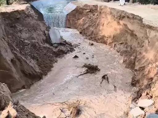 डबवाली के कालुआना लिंक चैनल में फिर कटाव:15 एकड़ नरमे की फसल डूबी, किसानों ने लगाया सिंचाई विभाग पर लापरवाही का आरोप....
सिरसा के डबवाली में कालुआना लिंक चैनल किसानों के लिए परेशानी का कारण बना हुआ है। एक सप्ताह में दूसरी बार उसी जगह कटाव हो गया। चार दिन की मेहनत से ठीक किया गया कटाव फिर से टूटने से किसानों की चिंता बढ़ गई। कटाव का पानी धान और नरमे की फसलों में भर गया, जिससे करीब 15 एकड़ से ज्यादा खेत डूब गए। किसानों में सिंचाई विभाग के प्रति काफी गुस्सा है। गंगा रकबे में पहले कटाव को ठीक करने में विभाग को चार दिन लगे। एक एकड़ से ज्यादा क्षेत्र में मरम्मत के बाद बुधवार सुबह छह बजे लिंक चैनल में पानी छोड़ा गया।
पानी मरम्मत वाली जगह पर पहुंचते ही मजदूर को मिट्टी से बुलबुले दिखे। कुछ ही देर में ठीक किए गए हिस्से में दरारें आ गईं और कटाव फिर से शुरू हो गया। पानी किसान छबीलाराम के खेत में घुसने लगा।
खेत में काम कर रहे मजदूरों को चैनल टूटने का अंदेशा हुआ तो उन्होंने तुरंत खेत के मालिक को सूचना दी। इसके बाद किसान ने संबंधित विभाग के बेलदार को कटाव की जानकारी दी।
सिरसा के डबवाली में कालुआना लिंक चैनल किसानों के लिए परेशानी का कारण बना हुआ है। एक सप्ताह में दूसरी बार उसी जगह कटाव हो गया। चार दिन की मेहनत से ठीक किया गया कटाव फिर से टूटने से किसानों की चिंता बढ़ गई। कटाव का पानी धान और नरमे की फसलों में भर गया, जिससे करीब 15 एकड़ से ज्यादा खेत डूब गए। किसानों में सिंचाई विभाग के प्रति काफी गुस्सा है। गंगा रकबे में पहले कटाव को ठीक करने में विभाग को चार दिन लगे। एक एकड़ से ज्यादा क्षेत्र में मरम्मत के बाद बुधवार सुबह छह बजे लिंक चैनल में पानी छोड़ा गया।
पानी मरम्मत वाली जगह पर पहुंचते ही मजदूर को मिट्टी से बुलबुले दिखे। कुछ ही देर में ठीक किए गए हिस्से में दरारें आ गईं और कटाव फिर से शुरू हो गया। पानी किसान छबीलाराम के खेत में घुसने लगा।
खेत में काम कर रहे मजदूरों को चैनल टूटने का अंदेशा हुआ तो उन्होंने तुरंत खेत के मालिक को सूचना दी। इसके बाद किसान ने संबंधित विभाग के बेलदार को कटाव की जानकारी दी।
सूचना मिलते ही विभाग के एसडीओ सोनू कुमार मौके पर पहुंचे और बिना देरी किए मौजगढ़ हेड से लिंक चैनल में पानी की आपूर्ति बंद करवा दी। हालांकि, चैनल में मौजूद पानी कटाव वाले स्थान से निकलकर खेतों में भरता रहा। पानी का बहाव तेज होने के कारण आसपास के खेतों में जलभराव का दायरा बढ़ता चला गया।
पहले कटाव से उबरने की तैयारी कर रहा था किसान, फिर टूटा चैनल
पीड़ित किसान छबीलाराम ने बताया कि वह पहले हुए कटाव के कारण खेत में जमा मिट्टी को हटाने की योजना बना ही रहा था कि उसी स्थान पर दोबारा बड़ा कटाव हो गया। इस बार पानी पहले से अधिक क्षेत्र में फैल रहा है और करीब 15 एकड़ से ज्यादा खेतों में जलभराव हो चुका है। कटाव से पानी तेज गति से निकल रहा है, जिससे नुकसान बढ़ने की आशंका बनी हुई है।
किसान ने सिंचाई विभाग पर लापरवाही का आरोप लगाते हुए कहा कि जब पहली बार कटाव की मरम्मत की जा रही थी, तब उसमें सूखी मिट्टी की ट्रालियां डाली गई थीं। किसानों ने मौके पर मौजूद विभागीय अधिकारियों को सुझाव दिया था कि सूखी मिट्टी डालने से दोबारा कटाव हो सकता है।
<nis:link nis:type=tag nis:id=sirsa nis:value=sirsa nis:enabled=true nis:link/> <nis:link nis:type=tag nis:id=gokul nis:value=gokul nis:enabled=true nis:link/> <nis:link nis:type=tag nis:id=gokulsetia nis:value=gokulsetia nis:enabled=true nis:link/> <nis:link nis:type=tag nis:id=sirsa nis:value=sirsa nis:enabled=true nis:link/> <nis:link nis:type=tag nis:id=mla nis:value=mla nis:enabled=true nis:link/> <nis:link nis:type=tag nis:id=viral nis:value=viral nis:enabled=true nis:link/> <nis:link nis:type=tag nis:id=sirsabreaking nis:value=sirsabreaking nis:enabled=true nis:link/> <nis:link nis:type=tag nis:id=takkrtoday nis:value=takkrtoday nis:enabled=true nis:link/> <nis:link nis:type=tag nis:id=sirsatody nis:value=sirsatody nis:enabled=true nis:link/> <nis:link nis:type=tag nis:id=congress nis:value=congress nis:enabled=true nis:link/> <nis:link nis:type=tag nis:id=brejindersingh nis:value=brejindersingh nis:enabled=true nis:link/> <nis:link nis:type=tag nis:id=santoshbeniwal nis:value=santoshbeniwal nis:enabled=true nis:link/> <nis:link nis:type=tag nis:id=santoshvsgokul nis:value=santoshvsgokul nis:enabled=true nis:link/> <nis:link nis:type=tag nis:id=inld nis:value=inld nis:enabled=true nis:link/> <nis:link nis:type=tag nis:id=abhaychautala nis:value=abhaychautala nis:enabled=true nis:link/>