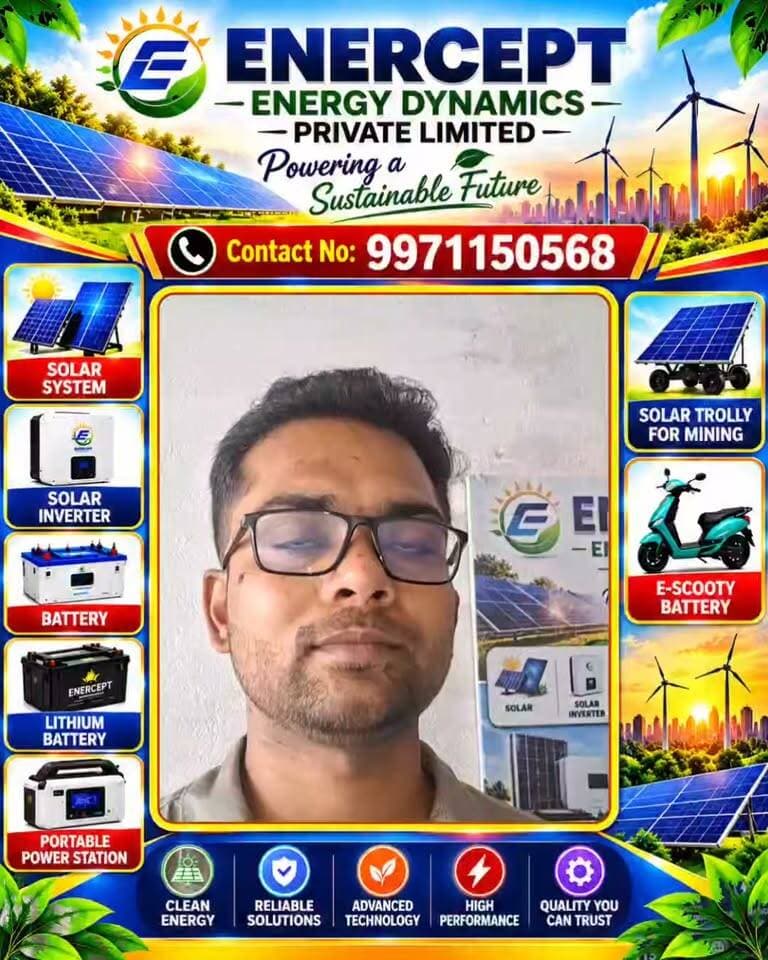 🎬 सीवान में ENERCEPT ENERGY DYNAMICS PRIVATE LIMITED का भव्य उद्घाटन 🎉 | सोलर और लिथियम बैटरी की आधुनिक सुविधाएं
📝
सीवान में आज ENERCEPT ENERGY DYNAMICS PRIVATE LIMITED का भव्य उद्घाटन हुआ। 🌞⚡
कंपनी के माध्यम से सोलर सिस्टम, सोलर इन्वर्टर, बैटरी, लिथियम बैटरी, सोलर ट्रॉली फॉर माइनिंग, ई-स्कूटी बैटरी और पोर्टेबल पावर स्टेशन जैसे उत्पादों की जानकारी एवं सुविधाएं उपलब्ध कराई जाती हैं।
🌿 स्वच्छ ऊर्जा और आधुनिक तकनीक को बढ़ावा देने की दिशा में कंपनी की यह पहल महत्वपूर्ण है। सोलर ऊर्जा के बढ़ते उपयोग के बीच ऐसे उत्पाद लोगों को ऊर्जा के वैकल्पिक विकल्पों से परिचित कराने में मदद कर सकते हैं।
📞 संपर्क नंबर: 9971150568
🌐 वेबसाइट: www.enercept.in
देखिए उद्घाटन समारोह की खास झलकियां और जानिए कंपनी के उत्पादों के बारे में।
📺 ऐसी ही स्थानीय खबरों और अपडेट के लिए जुड़े रहें Hindustan TV (Manish Kumar) के साथ।
🔖
#Enercept #EnergyDynamics #CompanyInauguration #उद्घाटनसमारोह #SiwanNews #SiwanBihar #BiharNews #SolarEnergy #SolarSystem #LithiumBattery #SolarInverter #RenewableEnergy #CleanEnergy #ElectricScooty #HindustanTV #ManishKumar