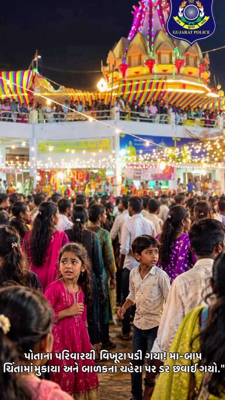 “ભલે મેળામાં ભીડ અસીમ હતી, પણ પોલીસની નજર અને ફરજ પણ અડગ હતી! પારનેરા આઠમ-નોમના મેળામાં ખોવાયેલા બાળકોને શોધીને માતા-પિતાને સોંપતી વલસાડ રૂરલ પોલીસ ટીમ. ✨
##police #gujrat #missing #likecommentshare