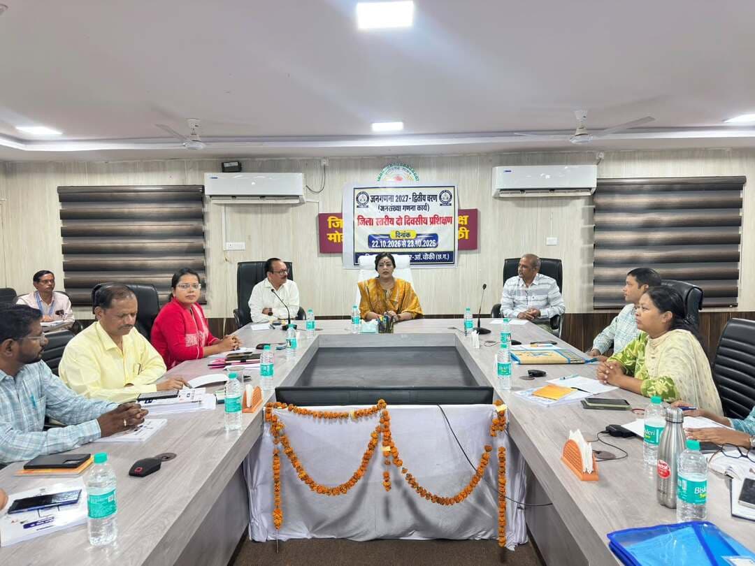 जनगणना-2027 की तैयारियों को लेकर जिला स्तरीय प्रशिक्षण आयोजित
कलेक्टर श्रीमती तनुजा सलाम की उपस्थिति में अधिकारियों एवं कर्मचारियों को जनगणना-2027 के द्वितीय चरण के तहत जनसंख्या गणना की प्रक्रिया, कार्यप्रणाली एवं दायित्वों की दी गई जानकारी।
- जनवरी-फरवरी 2027 में प्रस्तावित जनसंख्या गणना के कार्य को त्रुटिरहित, पारदर्शी एवं समयबद्ध तरीके से संपन्न कराने के लिए दिया गया प्रशिक्षण।
<nis:link nis:type=tag nis:id=mmacdistrict_cg nis:value=mmacdistrict_cg nis:enabled=true nis:link/> <nis:link nis:type=tag nis:id=chhattishgarh nis:value=chhattishgarh nis:enabled=true nis:link/> <nis:link nis:type=tag nis:id=जनगणना_2027 nis:value=जनगणना_2027 nis:enabled=true nis:link/>
@chhattisgarhcmo @dpr.chhattisgarh @ceochhattisgarh