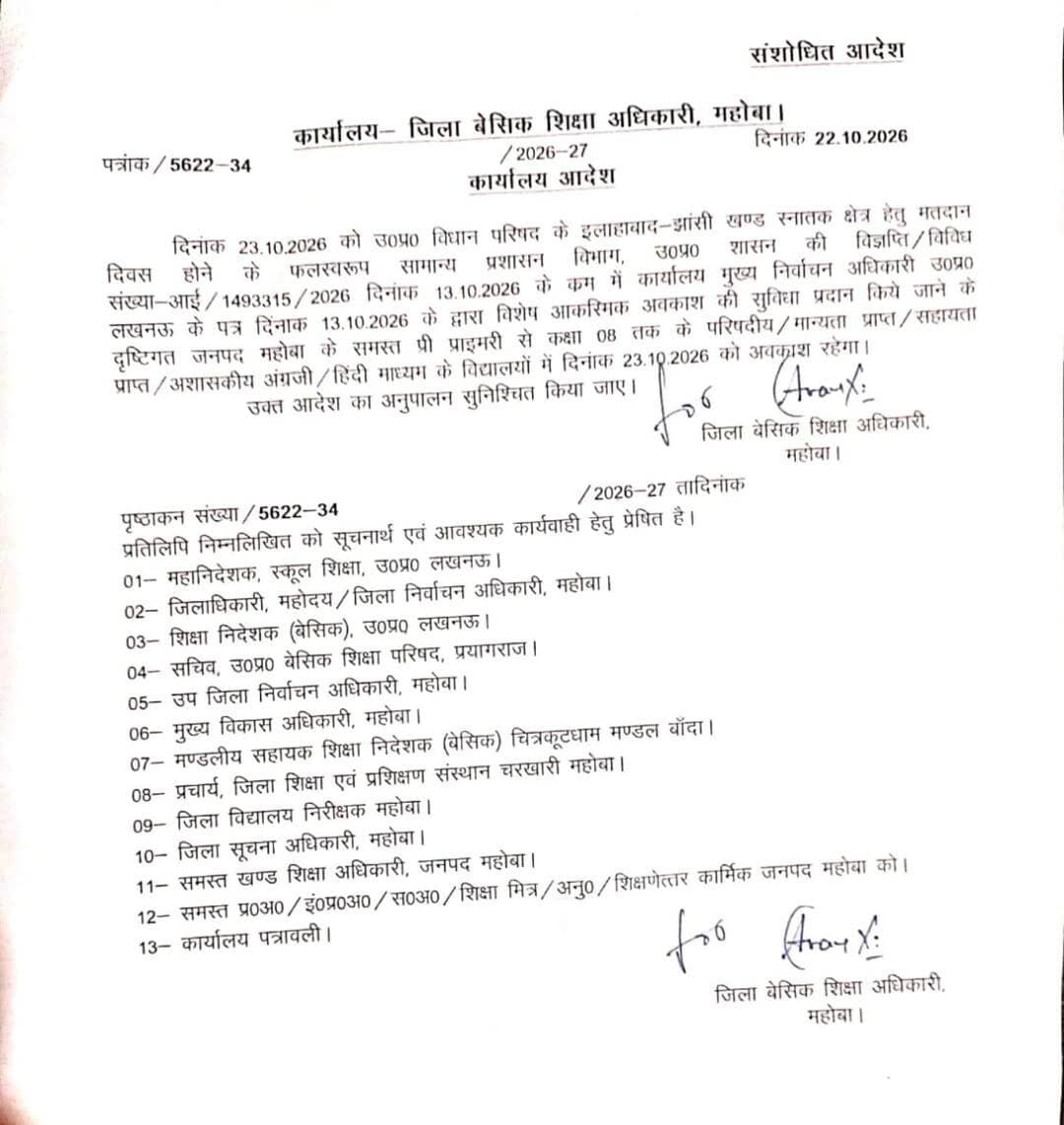 <nis:link nis:type=tag nis:id=महोबा nis:value=महोबा nis:enabled=true nis:link/> - आज 23 अक्टूबर को जनपद के सभी प्री प्राइमरी से लेकर कक्षा 8 तक के सभी विद्यालय रहेंगे बंद ।
<nis:link nis:type=tag nis:id=mahoba nis:value=mahoba nis:enabled=true nis:link/> <nis:link nis:type=tag nis:id=news nis:value=news nis:enabled=true nis:link/> <nis:link nis:type=tag nis:id=school nis:value=school nis:enabled=true nis:link/> <nis:link nis:type=tag nis:id=highlight nis:value=highlight nis:enabled=true nis:link/>